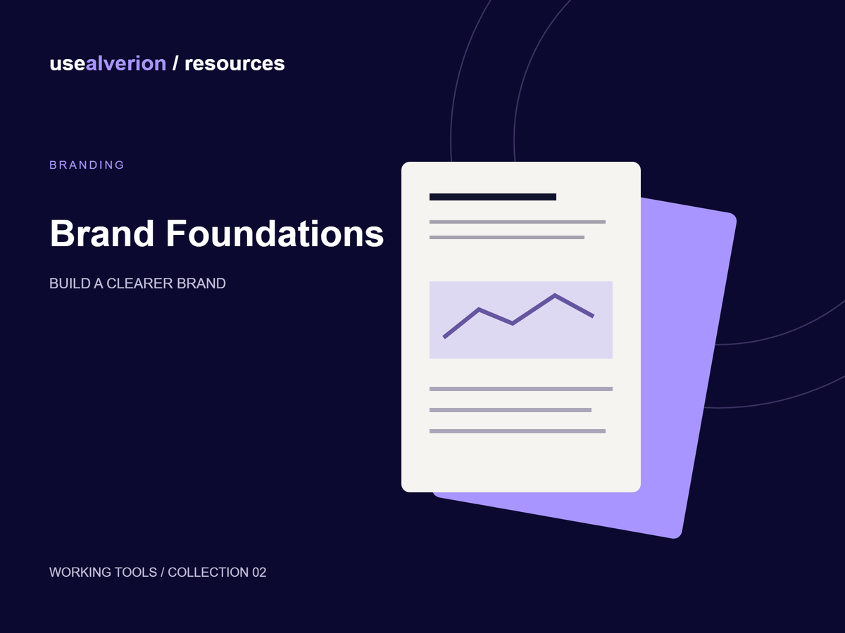 Brand Foundations — Strategy Workbook — illustrated resource cover