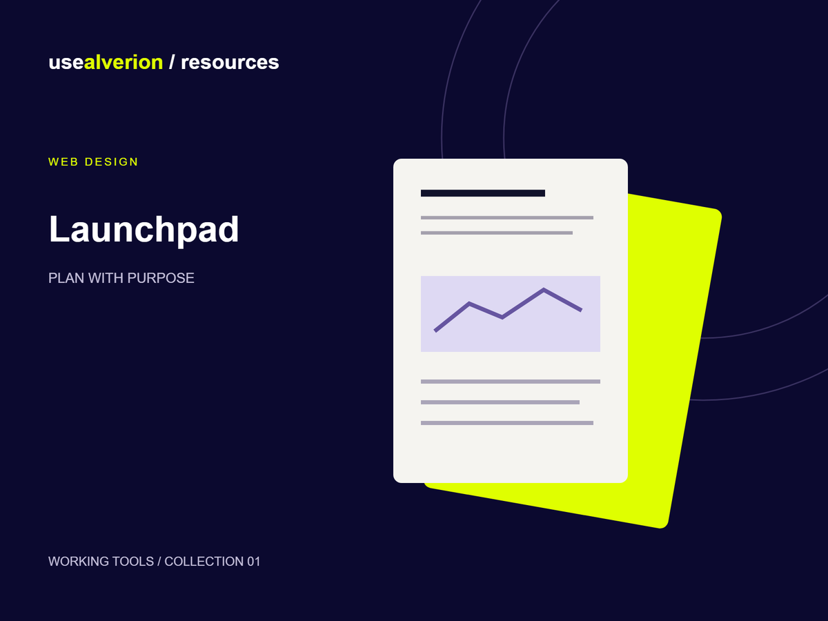 Launchpad — Website Planning Workbook — illustrated resource cover